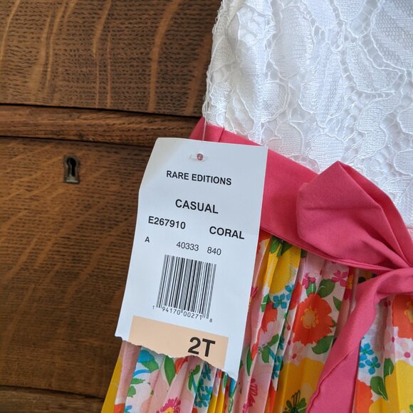 ⭐ 🆕 New Rare Editions floral Spring/Easter/Mother's day dress 2T - Picture 6 of 15